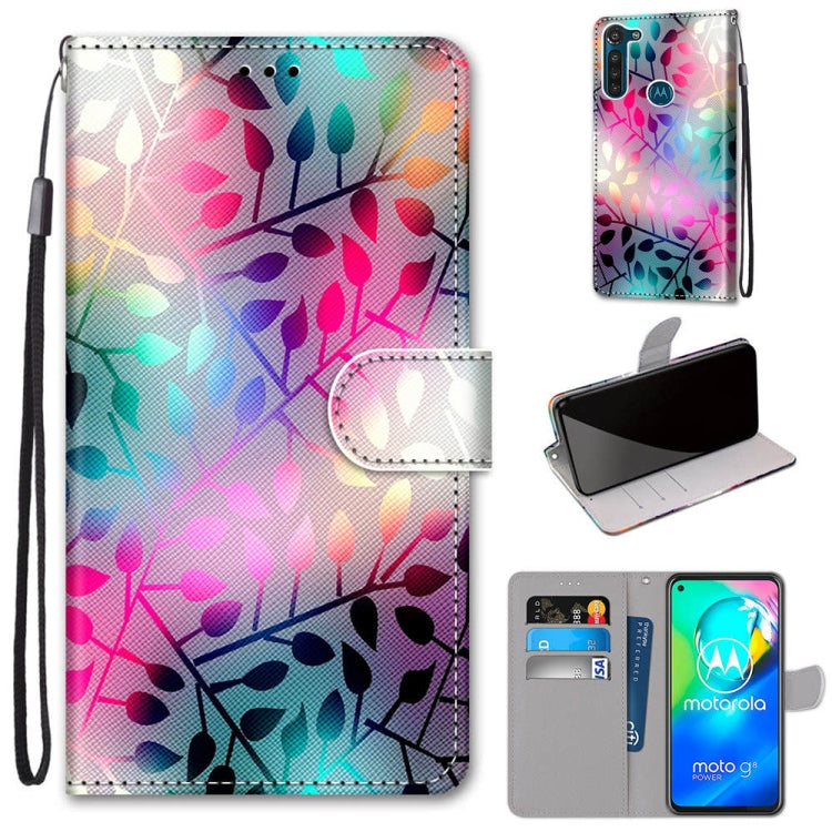 Coloured Drawing Cross Texture Horizontal Flip PU Leather Case with Holder & Card Slots & Wallet & Lanyard, For Motorola Moto E7 Plus / G9 Play / G9, For Motorola Moto G Power (2020), For Motorola Moto G8, For Motorola Moto G8 Power, For Alcatel 3X 2020