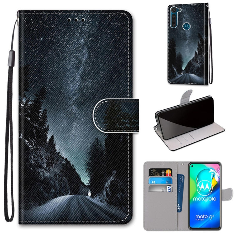 Coloured Drawing Cross Texture Horizontal Flip PU Leather Case with Holder & Card Slots & Wallet & Lanyard, For Motorola Moto E7 Plus / G9 Play / G9, For Motorola Moto G Power (2020), For Motorola Moto G8, For Motorola Moto G8 Power, For Alcatel 3X 2020
