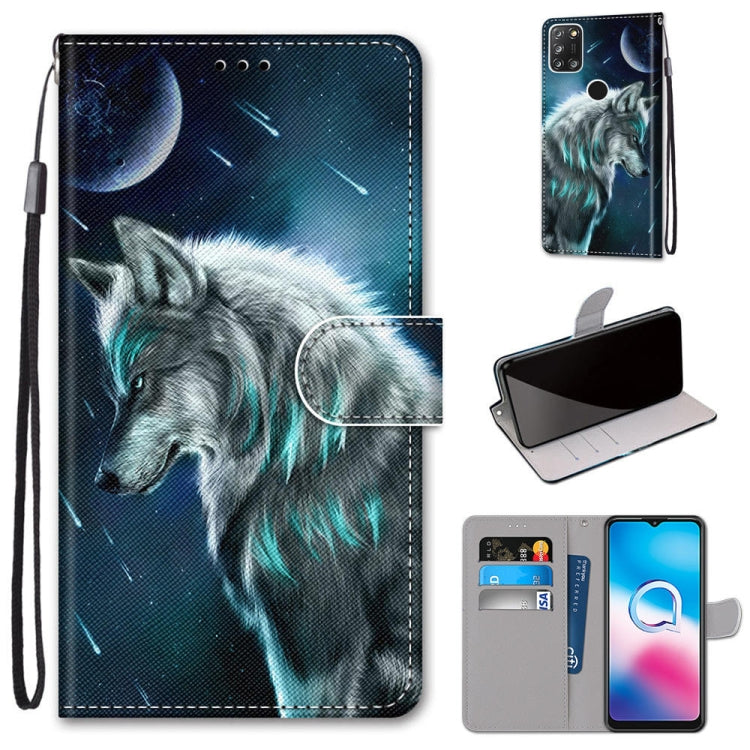 Coloured Drawing Cross Texture Horizontal Flip PU Leather Case with Holder & Card Slots & Wallet & Lanyard, For Motorola Moto E7 Plus / G9 Play / G9, For Motorola Moto G Power (2020), For Motorola Moto G8, For Motorola Moto G8 Power, For Alcatel 3X 2020