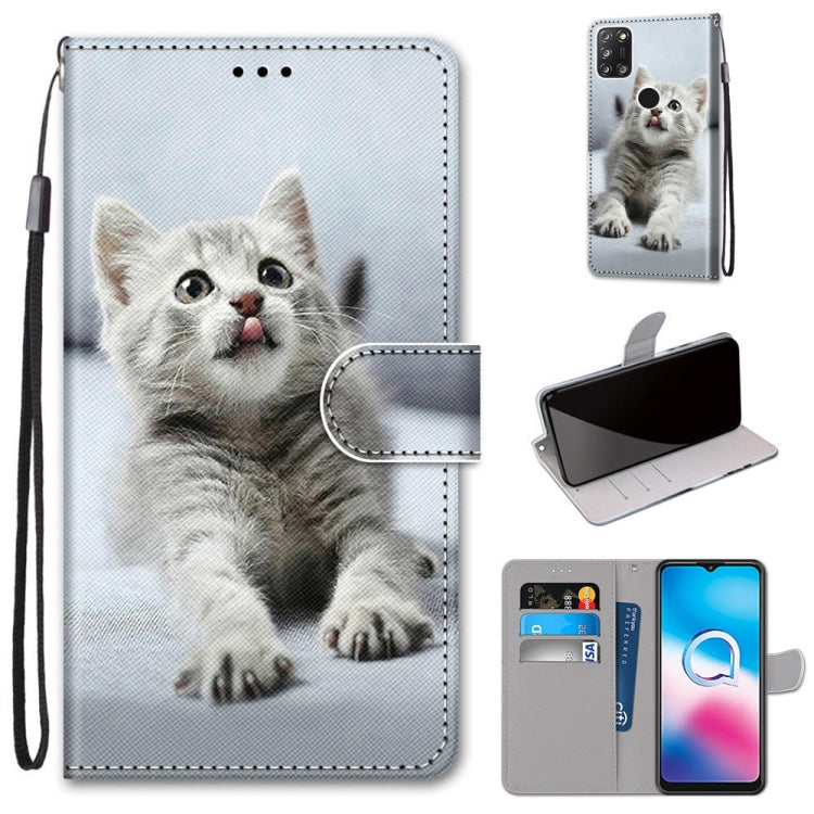 Coloured Drawing Cross Texture Horizontal Flip PU Leather Case with Holder & Card Slots & Wallet & Lanyard, For Motorola Moto E7 Plus / G9 Play / G9, For Motorola Moto G Power (2020), For Motorola Moto G8, For Motorola Moto G8 Power, For Alcatel 3X 2020