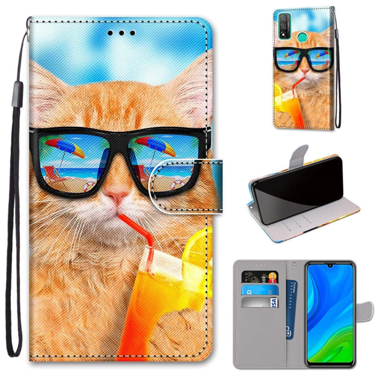 Coloured Drawing Cross Texture Horizontal Flip PU Leather Case with Holder & Card Slots & Wallet & Lanyard, For Huawei P Smart (2020), For Huawei Y5p / Honor 9S, For Huawei Y6p, For Huawei Y8s