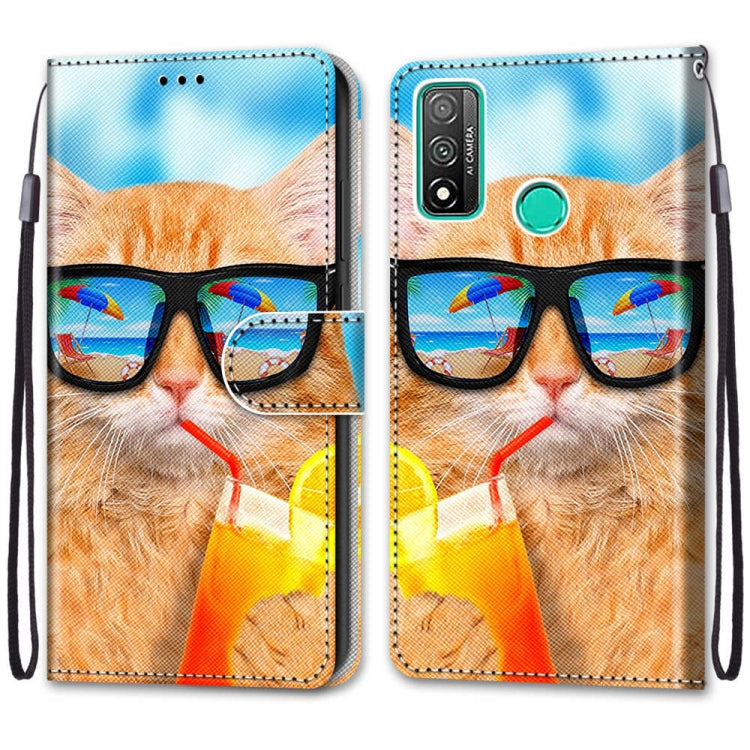 Coloured Drawing Cross Texture Horizontal Flip PU Leather Case with Holder & Card Slots & Wallet & Lanyard, For Huawei P Smart (2020), For Huawei Y5p / Honor 9S, For Huawei Y6p, For Huawei Y8s