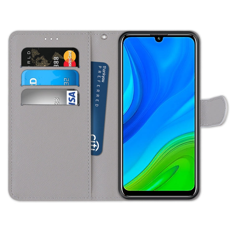 Coloured Drawing Cross Texture Horizontal Flip PU Leather Case with Holder & Card Slots & Wallet & Lanyard, For Huawei P Smart (2020), For Huawei Y5p / Honor 9S, For Huawei Y6p, For Huawei Y8s