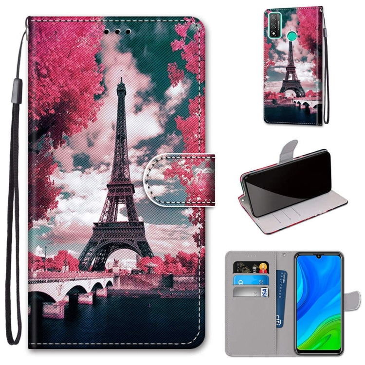 Coloured Drawing Cross Texture Horizontal Flip PU Leather Case with Holder & Card Slots & Wallet & Lanyard, For Huawei P Smart (2020), For Huawei Y5p / Honor 9S, For Huawei Y6p, For Huawei Y8s