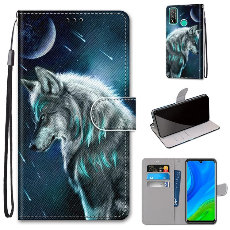 Coloured Drawing Cross Texture Horizontal Flip PU Leather Case with Holder & Card Slots & Wallet & Lanyard, For Huawei P Smart (2020), For Huawei Y5p / Honor 9S, For Huawei Y6p, For Huawei Y8s