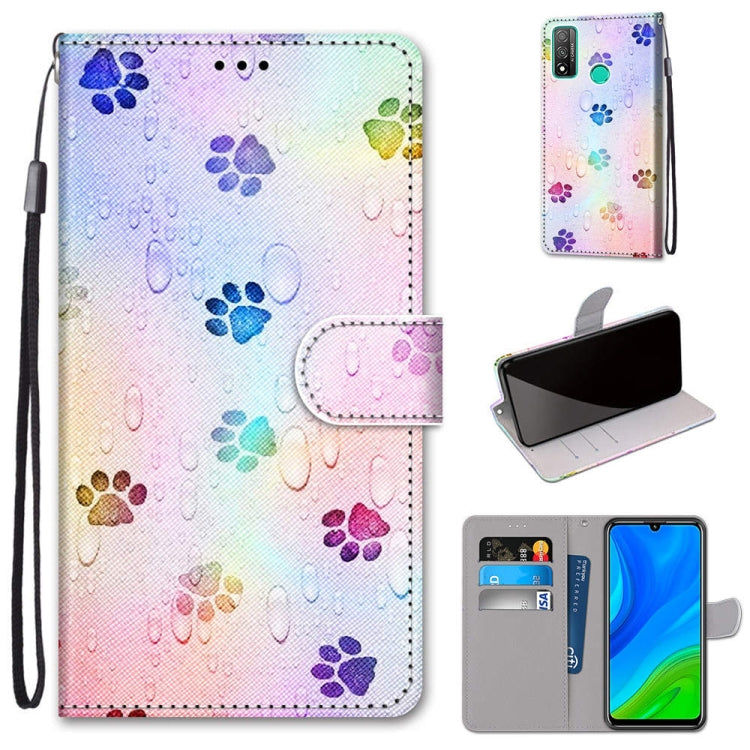 Coloured Drawing Cross Texture Horizontal Flip PU Leather Case with Holder & Card Slots & Wallet & Lanyard, For Huawei P Smart (2020), For Huawei Y5p / Honor 9S, For Huawei Y6p, For Huawei Y8s