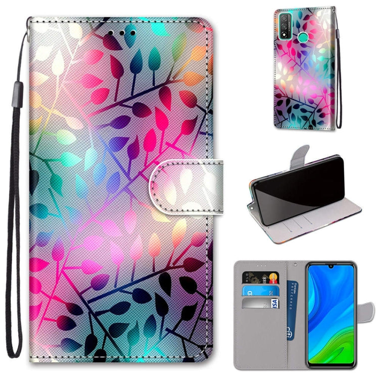 Coloured Drawing Cross Texture Horizontal Flip PU Leather Case with Holder & Card Slots & Wallet & Lanyard, For Huawei P Smart (2020), For Huawei Y5p / Honor 9S, For Huawei Y6p, For Huawei Y8s