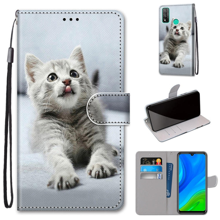 Coloured Drawing Cross Texture Horizontal Flip PU Leather Case with Holder & Card Slots & Wallet & Lanyard, For Huawei P Smart (2020), For Huawei Y5p / Honor 9S, For Huawei Y6p, For Huawei Y8s