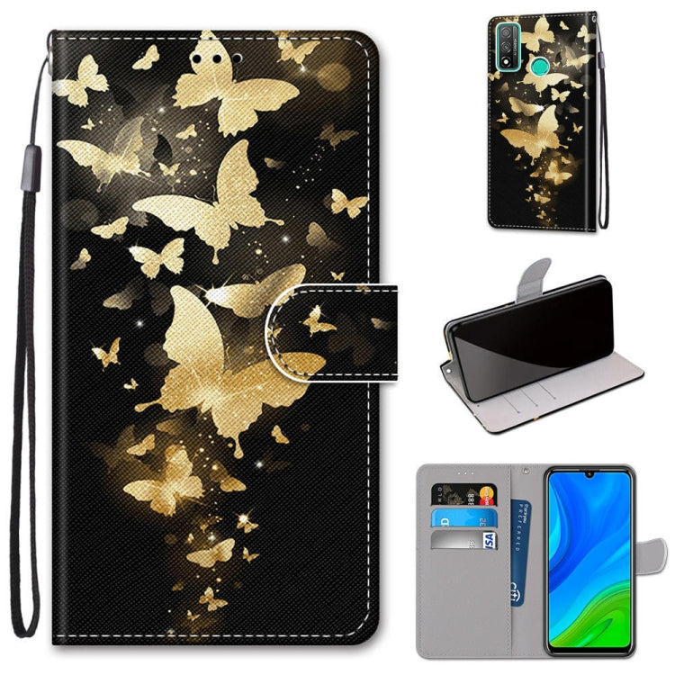 Coloured Drawing Cross Texture Horizontal Flip PU Leather Case with Holder & Card Slots & Wallet & Lanyard, For Huawei P Smart (2020), For Huawei Y5p / Honor 9S, For Huawei Y6p, For Huawei Y8s