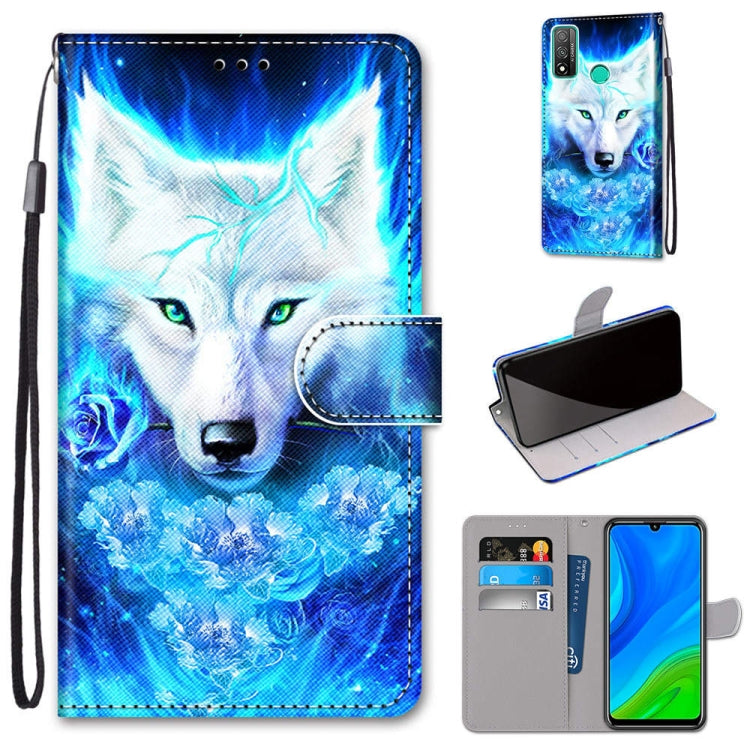 Coloured Drawing Cross Texture Horizontal Flip PU Leather Case with Holder & Card Slots & Wallet & Lanyard, For Huawei P Smart (2020), For Huawei Y5p / Honor 9S, For Huawei Y6p, For Huawei Y8s