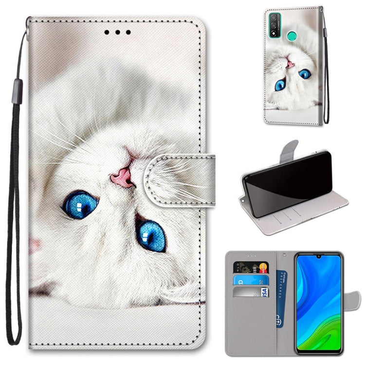 Coloured Drawing Cross Texture Horizontal Flip PU Leather Case with Holder & Card Slots & Wallet & Lanyard, For Huawei P Smart (2020), For Huawei Y5p / Honor 9S, For Huawei Y6p, For Huawei Y8s