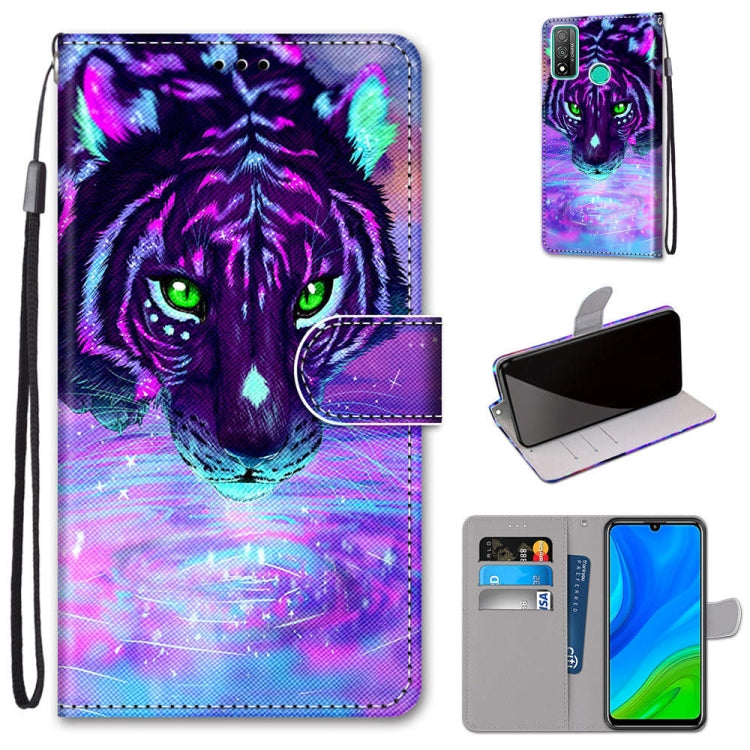 Coloured Drawing Cross Texture Horizontal Flip PU Leather Case with Holder & Card Slots & Wallet & Lanyard, For Huawei P Smart (2020), For Huawei Y5p / Honor 9S, For Huawei Y6p, For Huawei Y8s