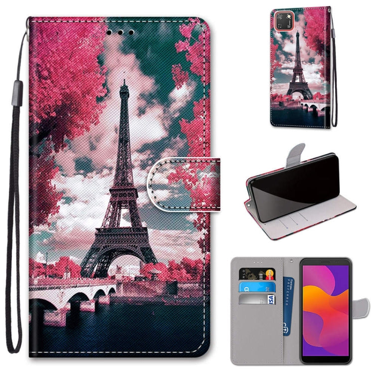 Coloured Drawing Cross Texture Horizontal Flip PU Leather Case with Holder & Card Slots & Wallet & Lanyard, For Huawei P Smart (2020), For Huawei Y5p / Honor 9S, For Huawei Y6p, For Huawei Y8s
