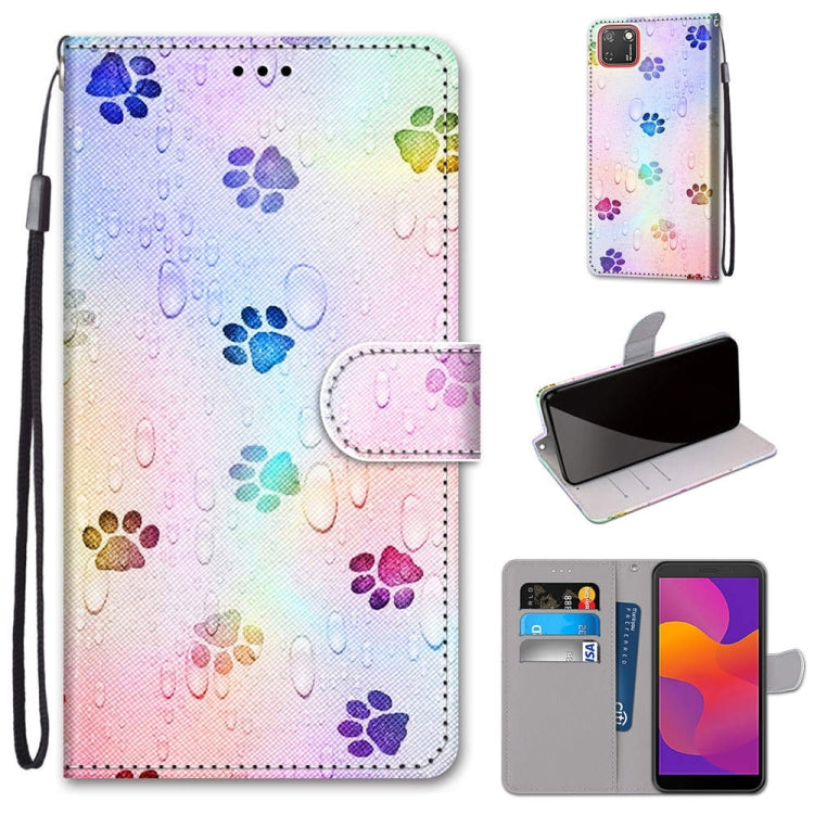Coloured Drawing Cross Texture Horizontal Flip PU Leather Case with Holder & Card Slots & Wallet & Lanyard, For Huawei P Smart (2020), For Huawei Y5p / Honor 9S, For Huawei Y6p, For Huawei Y8s