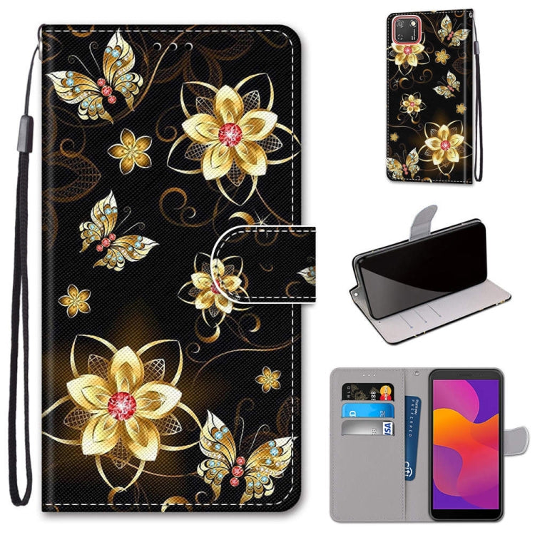 Coloured Drawing Cross Texture Horizontal Flip PU Leather Case with Holder & Card Slots & Wallet & Lanyard, For Huawei P Smart (2020), For Huawei Y5p / Honor 9S, For Huawei Y6p, For Huawei Y8s