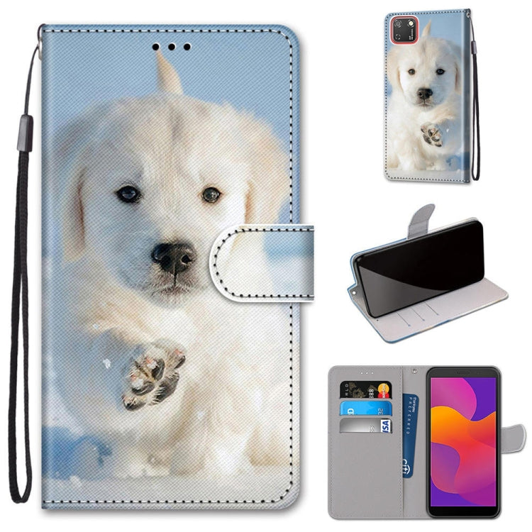 Coloured Drawing Cross Texture Horizontal Flip PU Leather Case with Holder & Card Slots & Wallet & Lanyard, For Huawei P Smart (2020), For Huawei Y5p / Honor 9S, For Huawei Y6p, For Huawei Y8s