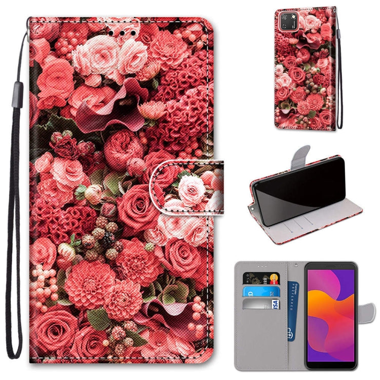 Coloured Drawing Cross Texture Horizontal Flip PU Leather Case with Holder & Card Slots & Wallet & Lanyard, For Huawei P Smart (2020), For Huawei Y5p / Honor 9S, For Huawei Y6p, For Huawei Y8s