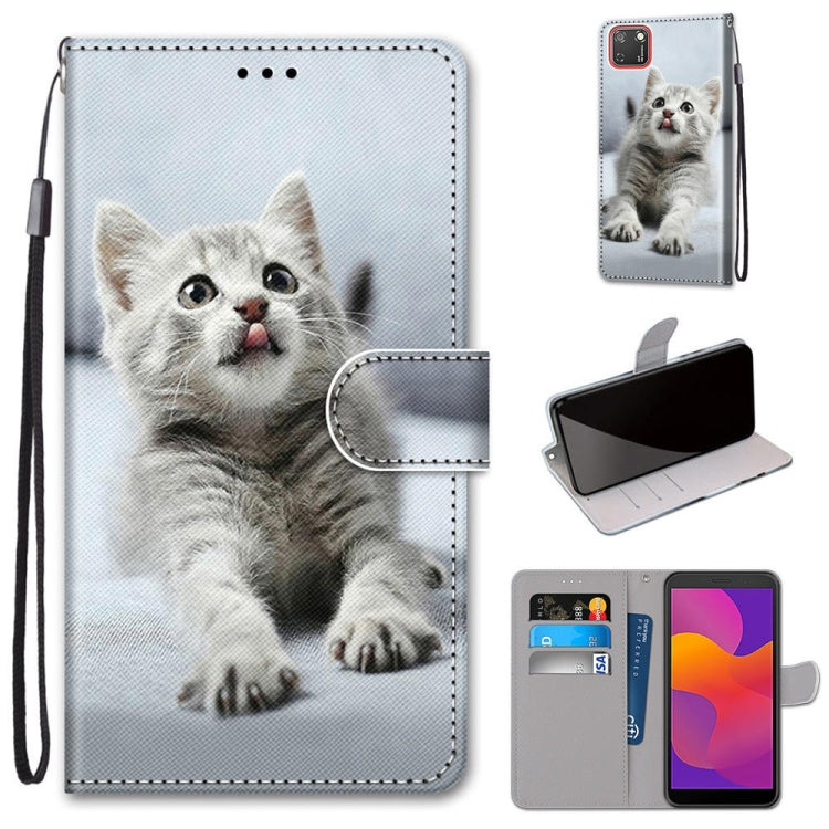 Coloured Drawing Cross Texture Horizontal Flip PU Leather Case with Holder & Card Slots & Wallet & Lanyard, For Huawei P Smart (2020), For Huawei Y5p / Honor 9S, For Huawei Y6p, For Huawei Y8s