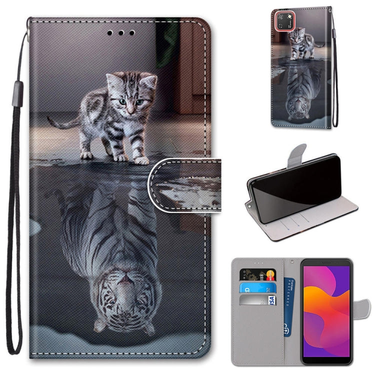 Coloured Drawing Cross Texture Horizontal Flip PU Leather Case with Holder & Card Slots & Wallet & Lanyard, For Huawei P Smart (2020), For Huawei Y5p / Honor 9S, For Huawei Y6p, For Huawei Y8s