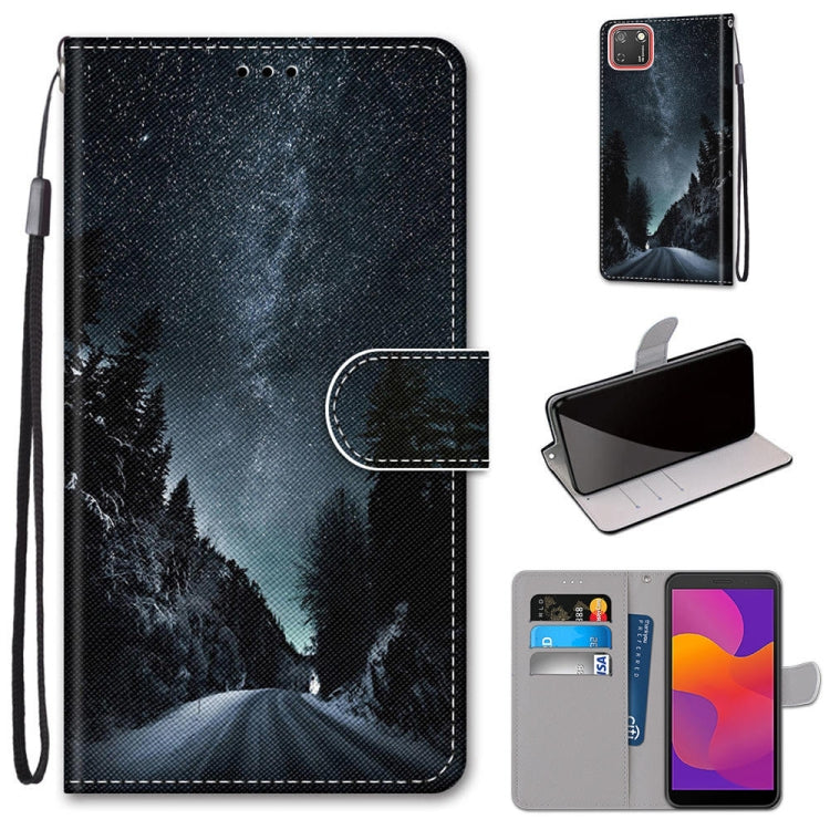 Coloured Drawing Cross Texture Horizontal Flip PU Leather Case with Holder & Card Slots & Wallet & Lanyard, For Huawei P Smart (2020), For Huawei Y5p / Honor 9S, For Huawei Y6p, For Huawei Y8s