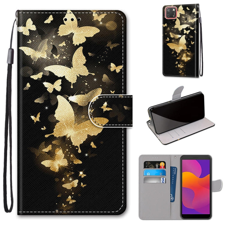 Coloured Drawing Cross Texture Horizontal Flip PU Leather Case with Holder & Card Slots & Wallet & Lanyard, For Huawei P Smart (2020), For Huawei Y5p / Honor 9S, For Huawei Y6p, For Huawei Y8s