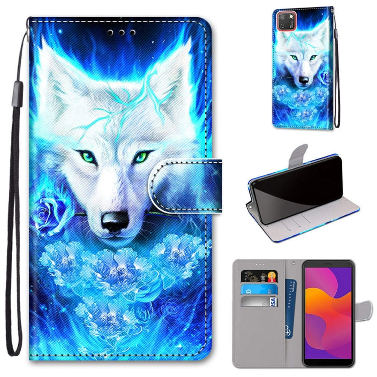 Coloured Drawing Cross Texture Horizontal Flip PU Leather Case with Holder & Card Slots & Wallet & Lanyard, For Huawei P Smart (2020), For Huawei Y5p / Honor 9S, For Huawei Y6p, For Huawei Y8s