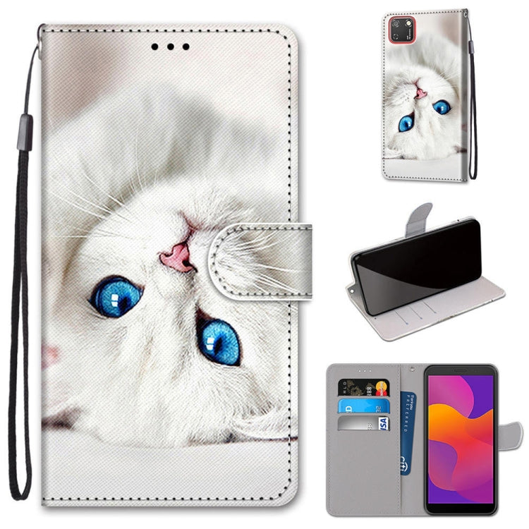 Coloured Drawing Cross Texture Horizontal Flip PU Leather Case with Holder & Card Slots & Wallet & Lanyard, For Huawei P Smart (2020), For Huawei Y5p / Honor 9S, For Huawei Y6p, For Huawei Y8s