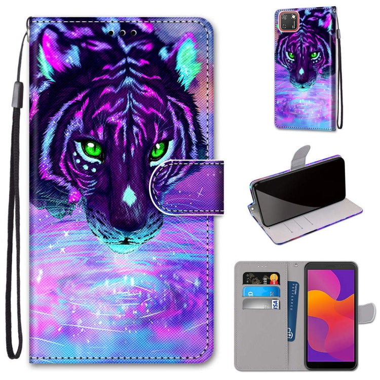 Coloured Drawing Cross Texture Horizontal Flip PU Leather Case with Holder & Card Slots & Wallet & Lanyard, For Huawei P Smart (2020), For Huawei Y5p / Honor 9S, For Huawei Y6p, For Huawei Y8s