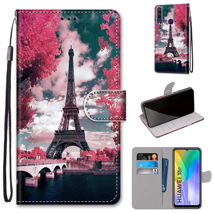 Coloured Drawing Cross Texture Horizontal Flip PU Leather Case with Holder & Card Slots & Wallet & Lanyard, For Huawei P Smart (2020), For Huawei Y5p / Honor 9S, For Huawei Y6p, For Huawei Y8s