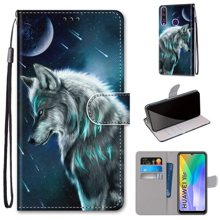 Coloured Drawing Cross Texture Horizontal Flip PU Leather Case with Holder & Card Slots & Wallet & Lanyard, For Huawei P Smart (2020), For Huawei Y5p / Honor 9S, For Huawei Y6p, For Huawei Y8s