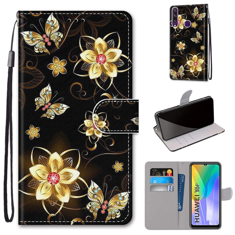 Coloured Drawing Cross Texture Horizontal Flip PU Leather Case with Holder & Card Slots & Wallet & Lanyard, For Huawei P Smart (2020), For Huawei Y5p / Honor 9S, For Huawei Y6p, For Huawei Y8s