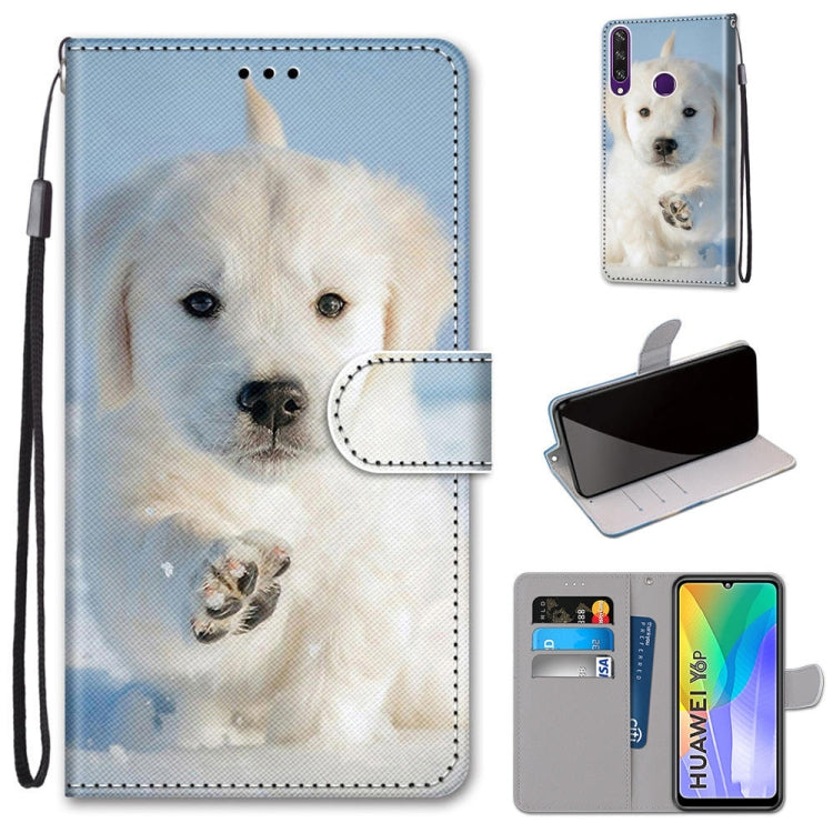 Coloured Drawing Cross Texture Horizontal Flip PU Leather Case with Holder & Card Slots & Wallet & Lanyard, For Huawei P Smart (2020), For Huawei Y5p / Honor 9S, For Huawei Y6p, For Huawei Y8s