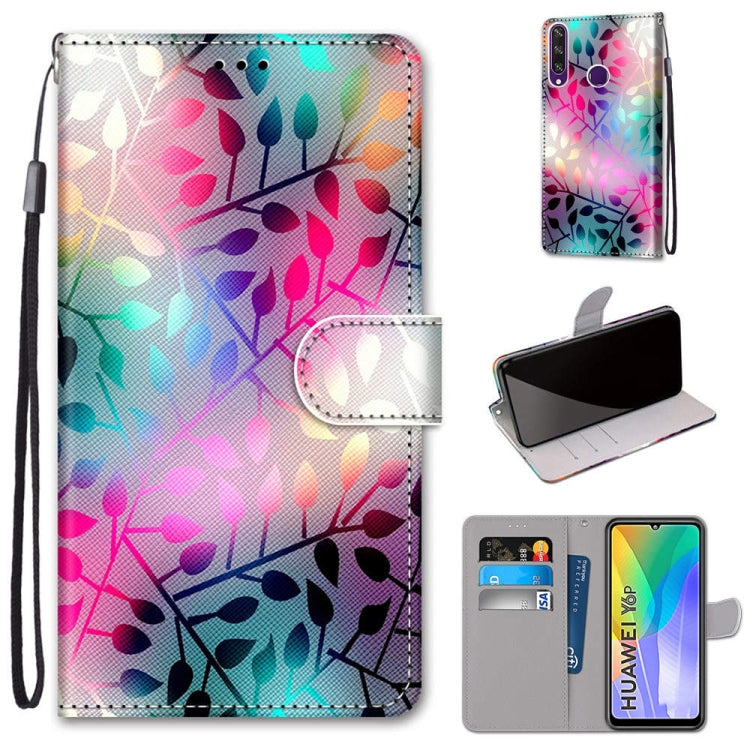 Coloured Drawing Cross Texture Horizontal Flip PU Leather Case with Holder & Card Slots & Wallet & Lanyard, For Huawei P Smart (2020), For Huawei Y5p / Honor 9S, For Huawei Y6p, For Huawei Y8s