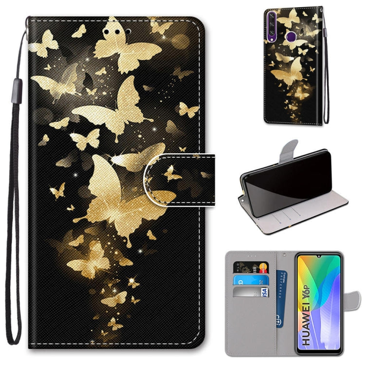 Coloured Drawing Cross Texture Horizontal Flip PU Leather Case with Holder & Card Slots & Wallet & Lanyard, For Huawei P Smart (2020), For Huawei Y5p / Honor 9S, For Huawei Y6p, For Huawei Y8s