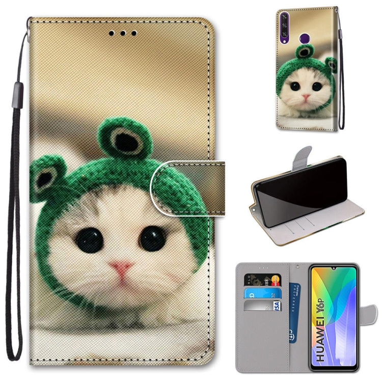 Coloured Drawing Cross Texture Horizontal Flip PU Leather Case with Holder & Card Slots & Wallet & Lanyard, For Huawei P Smart (2020), For Huawei Y5p / Honor 9S, For Huawei Y6p, For Huawei Y8s
