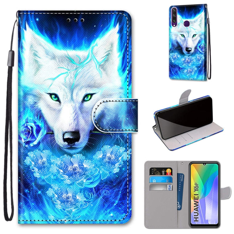 Coloured Drawing Cross Texture Horizontal Flip PU Leather Case with Holder & Card Slots & Wallet & Lanyard, For Huawei P Smart (2020), For Huawei Y5p / Honor 9S, For Huawei Y6p, For Huawei Y8s