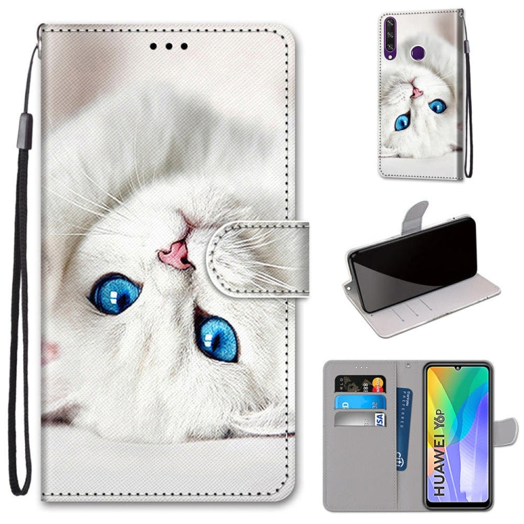 Coloured Drawing Cross Texture Horizontal Flip PU Leather Case with Holder & Card Slots & Wallet & Lanyard, For Huawei P Smart (2020), For Huawei Y5p / Honor 9S, For Huawei Y6p, For Huawei Y8s