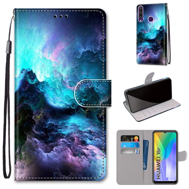 Coloured Drawing Cross Texture Horizontal Flip PU Leather Case with Holder & Card Slots & Wallet & Lanyard, For Huawei P Smart (2020), For Huawei Y5p / Honor 9S, For Huawei Y6p, For Huawei Y8s