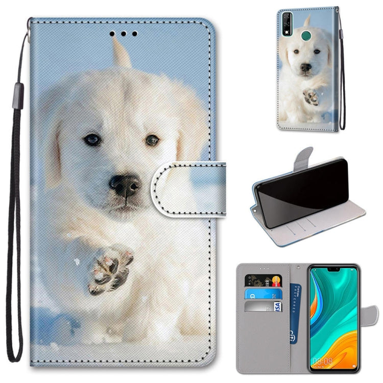 Coloured Drawing Cross Texture Horizontal Flip PU Leather Case with Holder & Card Slots & Wallet & Lanyard, For Huawei P Smart (2020), For Huawei Y5p / Honor 9S, For Huawei Y6p, For Huawei Y8s