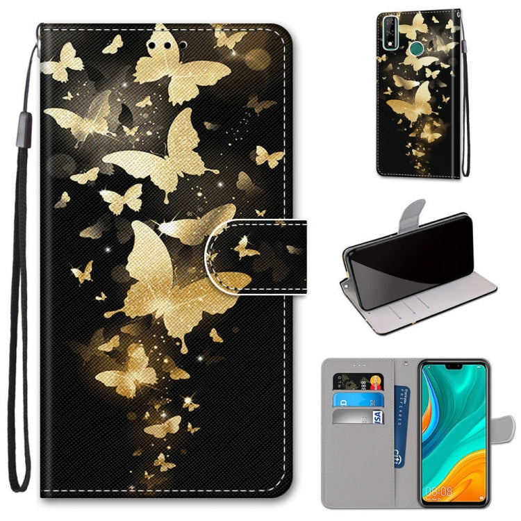 Coloured Drawing Cross Texture Horizontal Flip PU Leather Case with Holder & Card Slots & Wallet & Lanyard, For Huawei P Smart (2020), For Huawei Y5p / Honor 9S, For Huawei Y6p, For Huawei Y8s