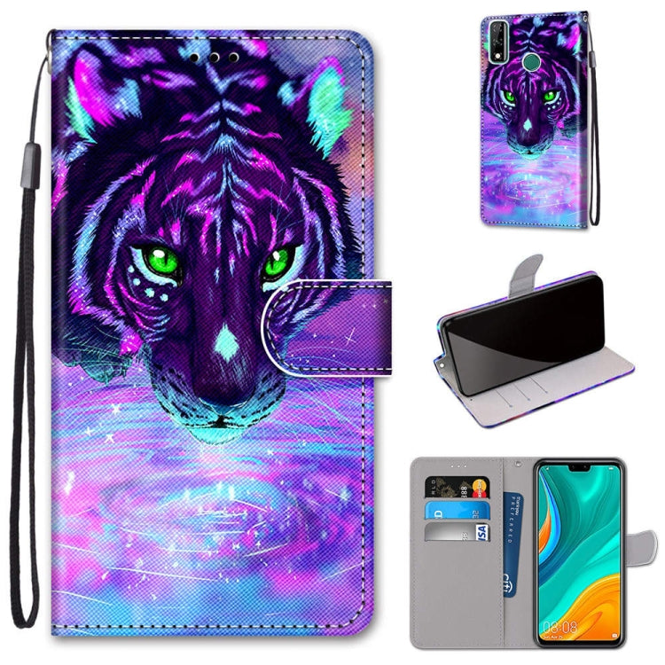 Coloured Drawing Cross Texture Horizontal Flip PU Leather Case with Holder & Card Slots & Wallet & Lanyard, For Huawei P Smart (2020), For Huawei Y5p / Honor 9S, For Huawei Y6p, For Huawei Y8s