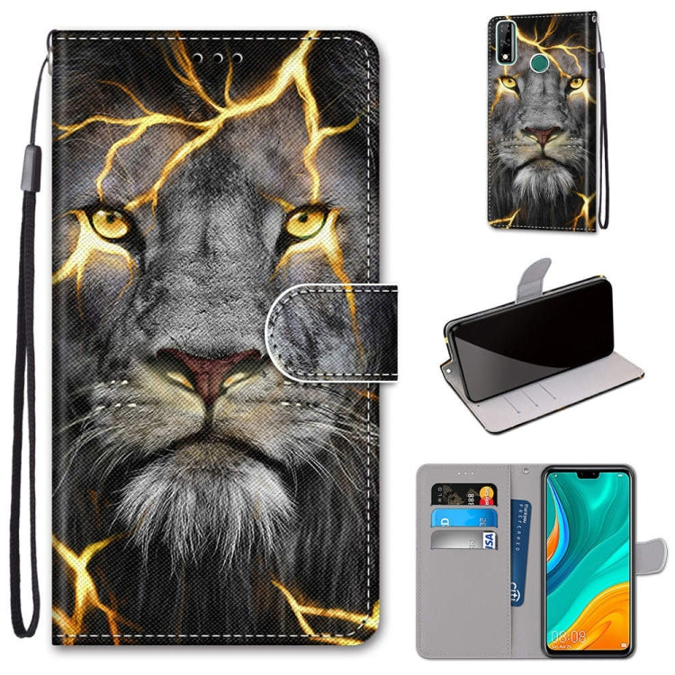 Coloured Drawing Cross Texture Horizontal Flip PU Leather Case with Holder & Card Slots & Wallet & Lanyard, For Huawei P Smart (2020), For Huawei Y5p / Honor 9S, For Huawei Y6p, For Huawei Y8s