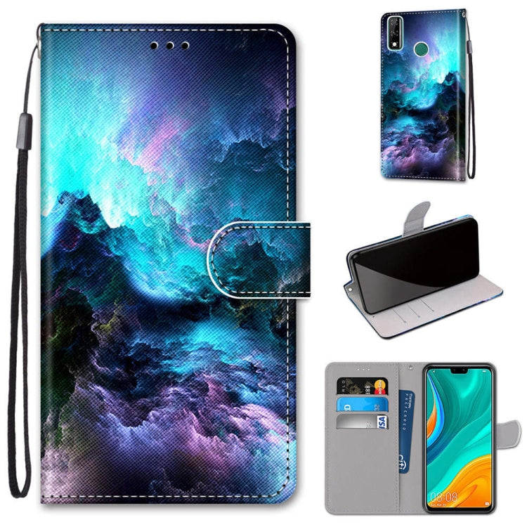 Coloured Drawing Cross Texture Horizontal Flip PU Leather Case with Holder & Card Slots & Wallet & Lanyard, For Huawei P Smart (2020), For Huawei Y5p / Honor 9S, For Huawei Y6p, For Huawei Y8s