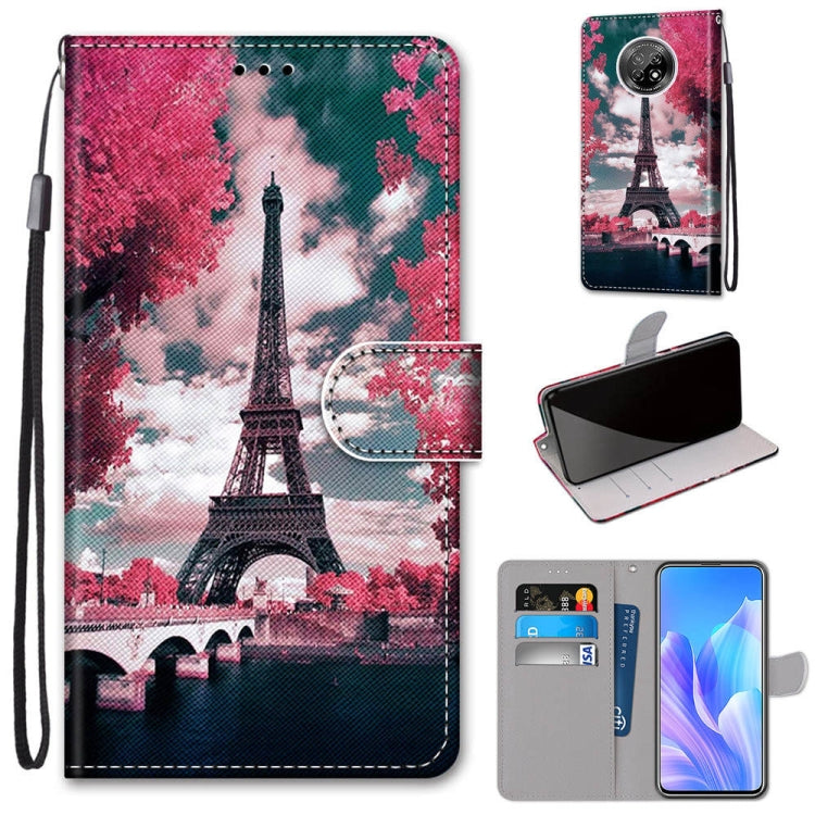 Coloured Drawing Cross Texture Horizontal Flip PU Leather Case with Holder & Card Slots & Wallet & Lanyard, For Huawei Enjoy 20 Plus, For Huawei Enjoy Z / 20 Pro, For Huawei Honor 9X Lite, For Huawei Honor 30 Lite