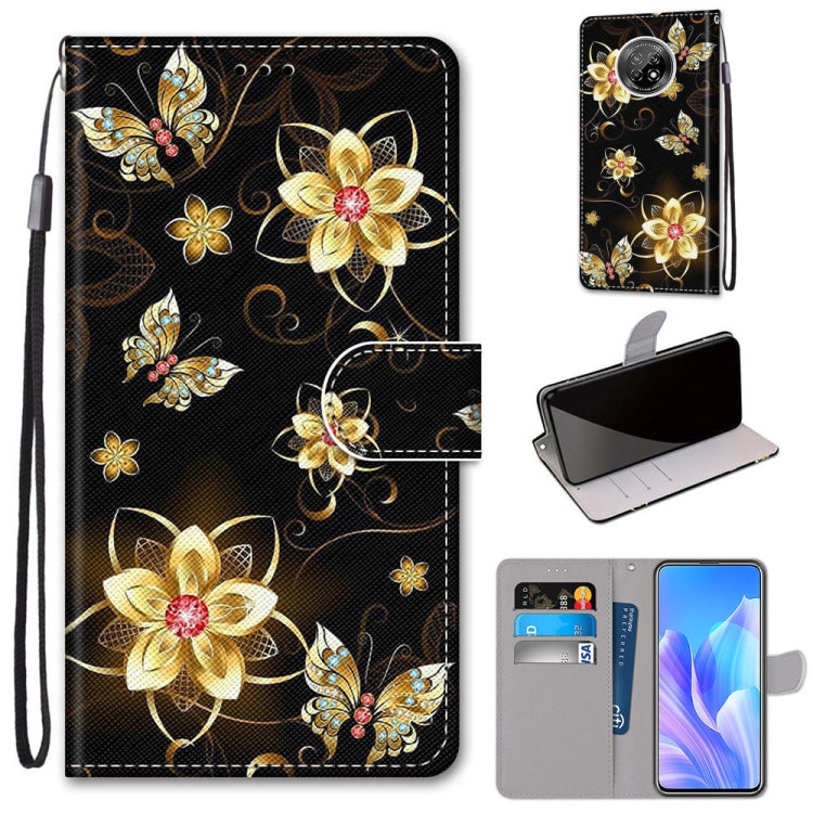 Coloured Drawing Cross Texture Horizontal Flip PU Leather Case with Holder & Card Slots & Wallet & Lanyard, For Huawei Enjoy 20 Plus, For Huawei Enjoy Z / 20 Pro, For Huawei Honor 9X Lite, For Huawei Honor 30 Lite