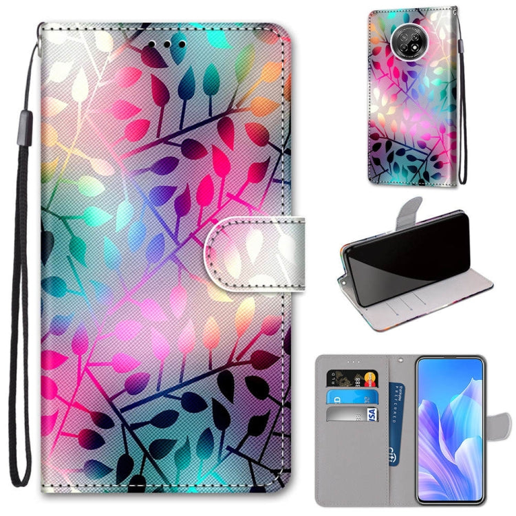 Coloured Drawing Cross Texture Horizontal Flip PU Leather Case with Holder & Card Slots & Wallet & Lanyard, For Huawei Enjoy 20 Plus, For Huawei Enjoy Z / 20 Pro, For Huawei Honor 9X Lite, For Huawei Honor 30 Lite