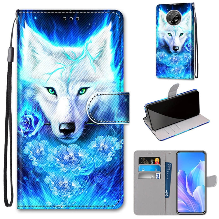 Coloured Drawing Cross Texture Horizontal Flip PU Leather Case with Holder & Card Slots & Wallet & Lanyard, For Huawei Enjoy 20 Plus, For Huawei Enjoy Z / 20 Pro, For Huawei Honor 9X Lite, For Huawei Honor 30 Lite