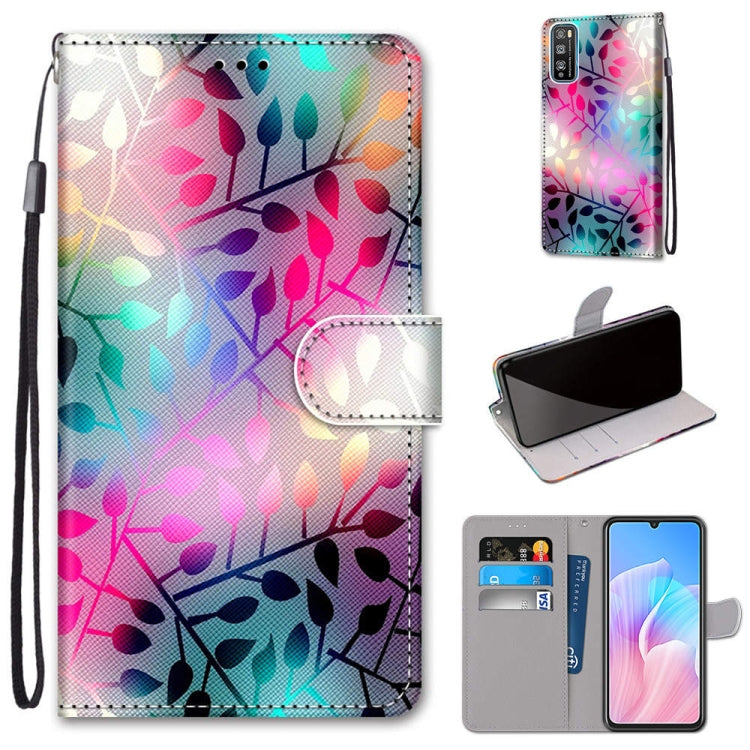 Coloured Drawing Cross Texture Horizontal Flip PU Leather Case with Holder & Card Slots & Wallet & Lanyard, For Huawei Enjoy 20 Plus, For Huawei Enjoy Z / 20 Pro, For Huawei Honor 9X Lite, For Huawei Honor 30 Lite