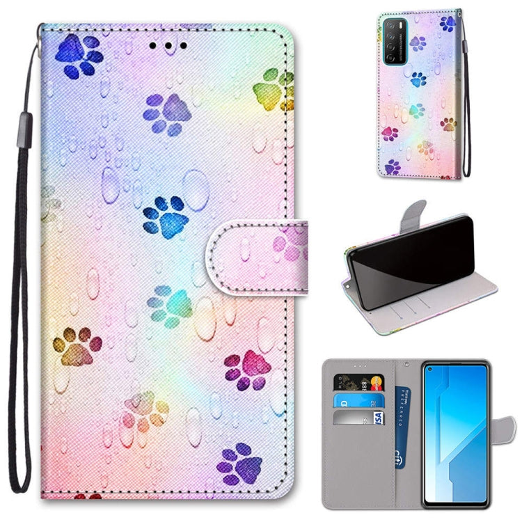 Coloured Drawing Cross Texture Horizontal Flip PU Leather Case with Holder & Card Slots & Wallet & Lanyard, For Huawei Honor Play4, For Huawei Honor X10 / X10 Pro