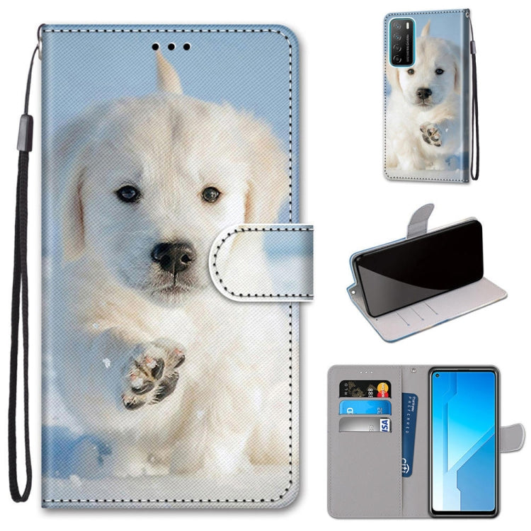 Coloured Drawing Cross Texture Horizontal Flip PU Leather Case with Holder & Card Slots & Wallet & Lanyard, For Huawei Honor Play4, For Huawei Honor X10 / X10 Pro